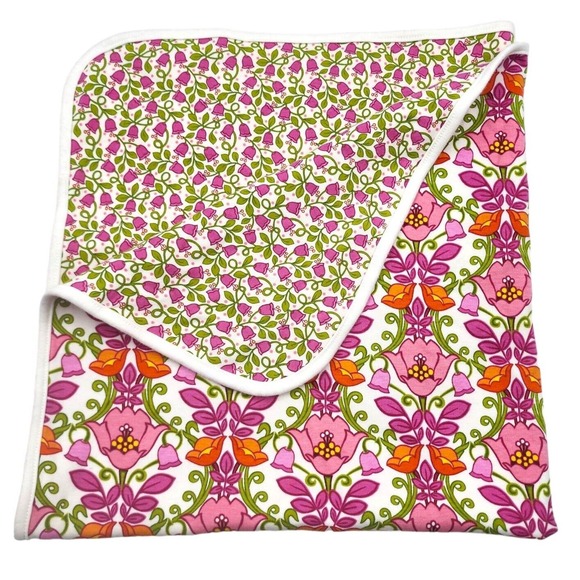 Vera Bradley Bedding Vera Bradley Baby Blanket Pink Orange Flowers